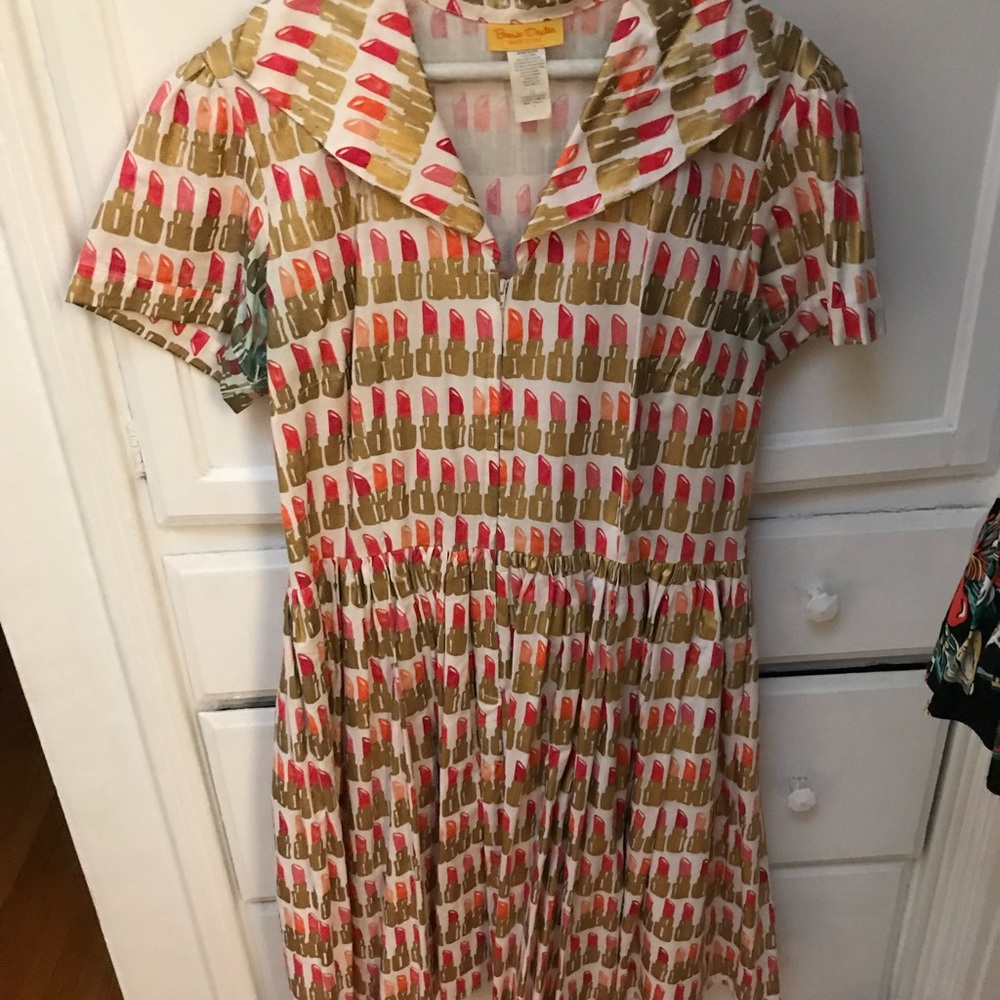 Bernie Dexter lipstick Drive in dress